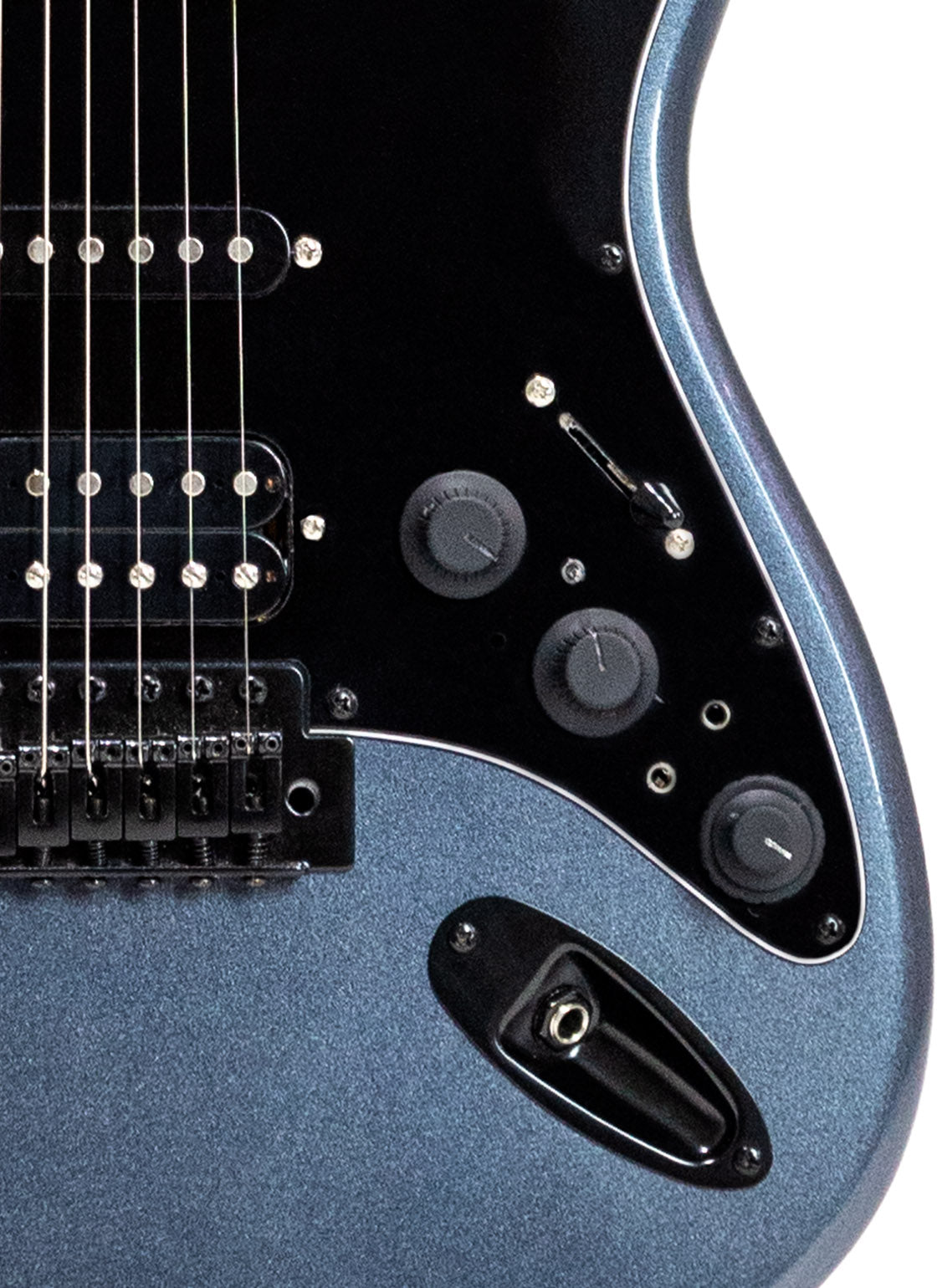 GUITARRA ELÉCTRICA | SIXMART METALIC DEEP SILVER + AUDIFONOS SOUNDKING EJ028
